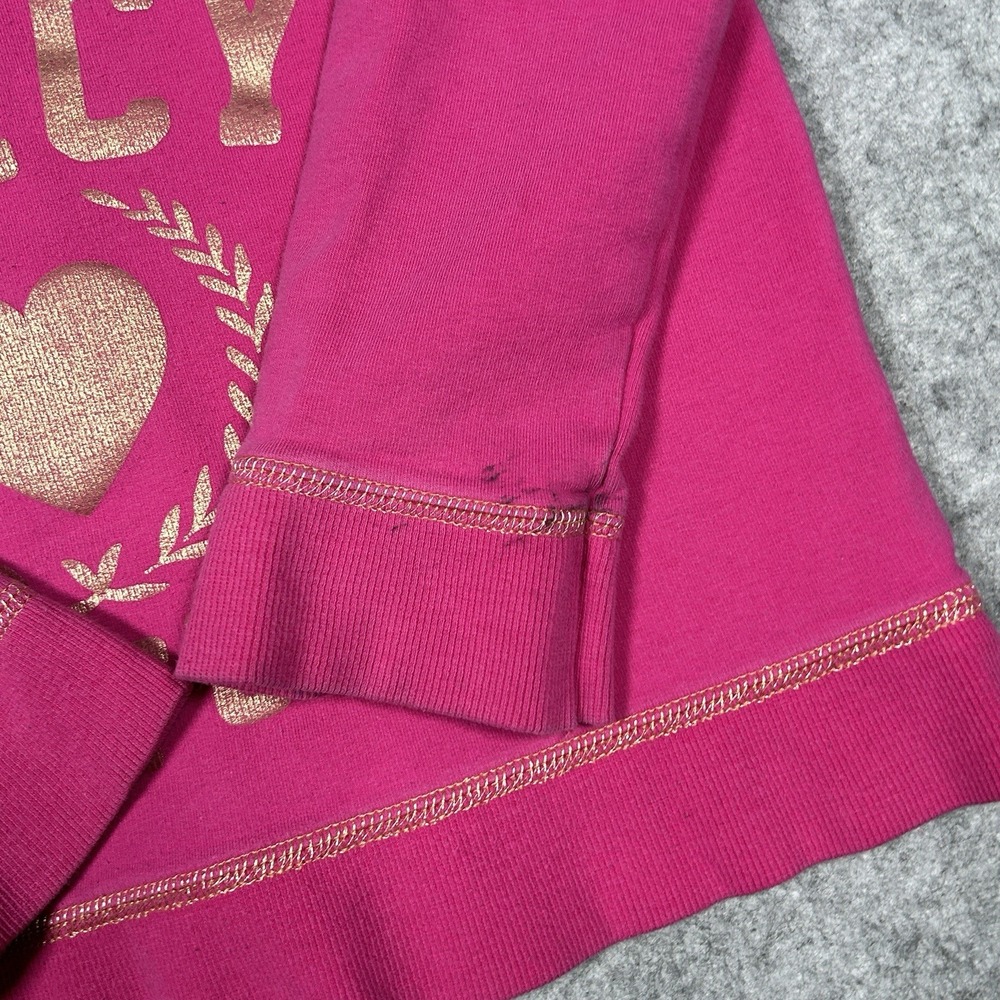 Juicy Couture Hoodie YOUTH Girls Size 8/10 Pink Y2K Full Zip Double Sided - Picture 15 of 15